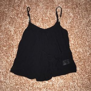Roxy black flowy tank top